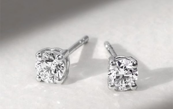 Pair of stunning lab grown diamond stud earrings