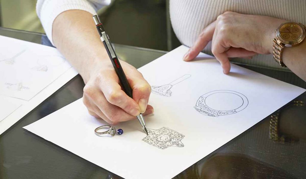 larsen jewellery design sketching