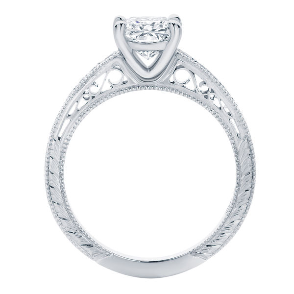 Baroque White Gold Engagement Ring