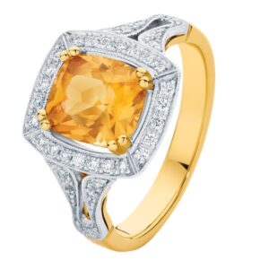 Evening Light Yellow Gold Engagement Ring