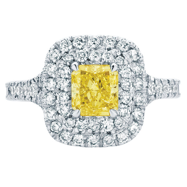 Halo Platinum Engagement Ring