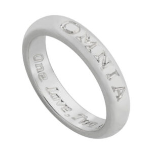 Inscription II White Gold Wedding Ring