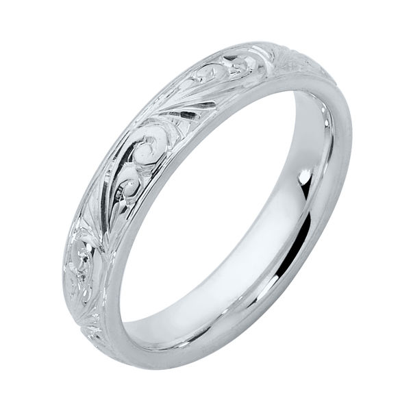 Inscription Platinum Wedding Ring