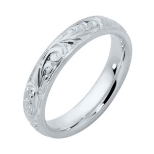 Inscription White Gold Wedding Ring