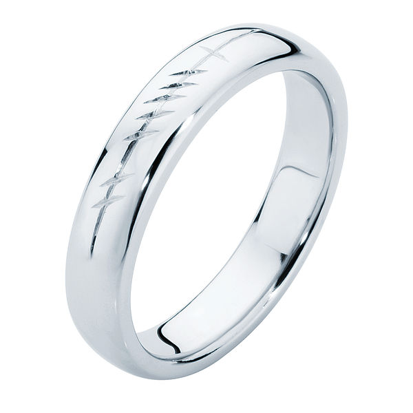 Ogham Platinum Wedding Ring