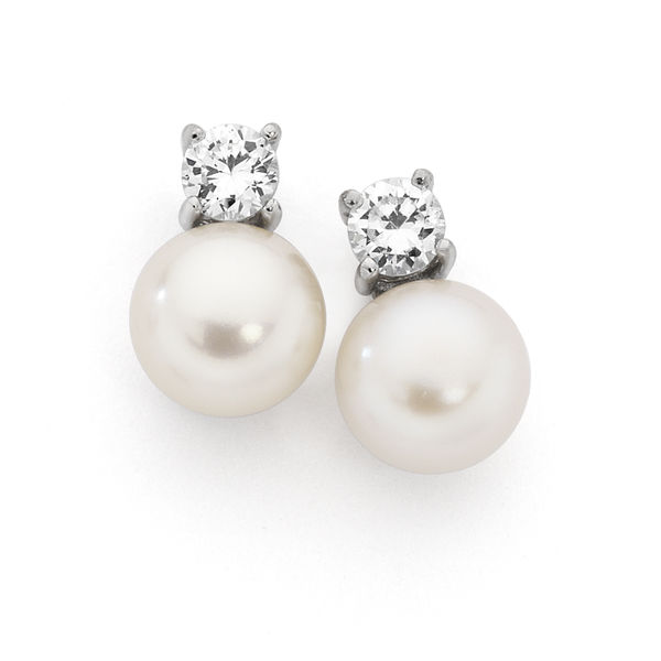 Pearl and Diamond Earings