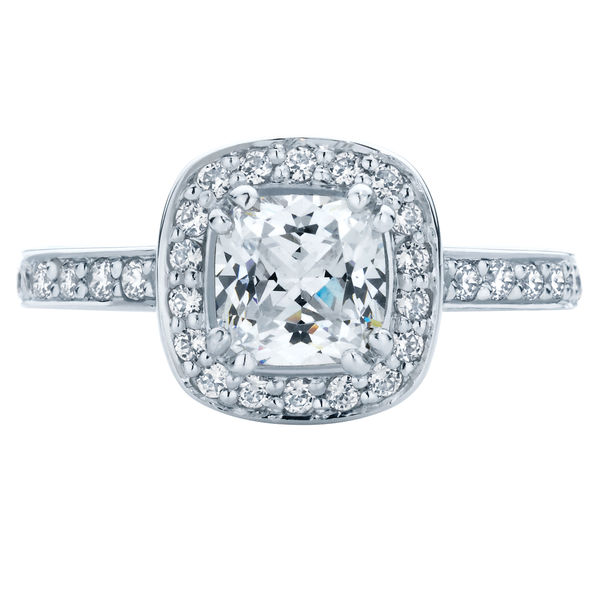 Serenity Cushion White Gold Engagement Ring