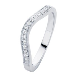 Curve White Gold Wedding Ring