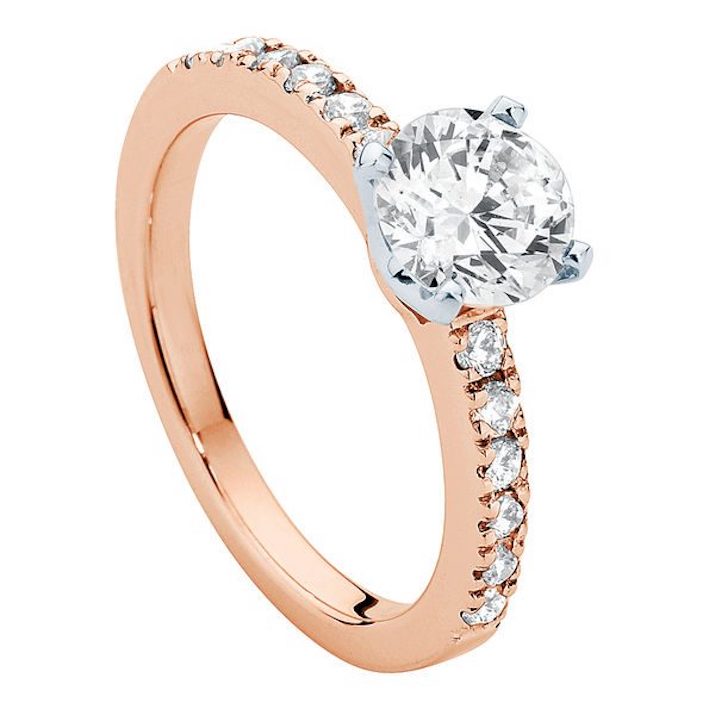 Rose gold engagement ring