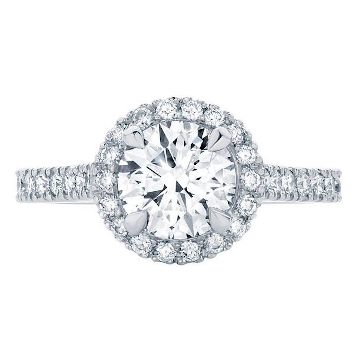 Round Rose Cut Moissanite Wedding Ring - Diamondrensu