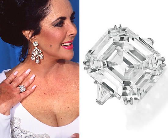 rings inspired by elizabeth taylor%E2%80%9A%C3%84%C3%B4s asscher cut diamond ring