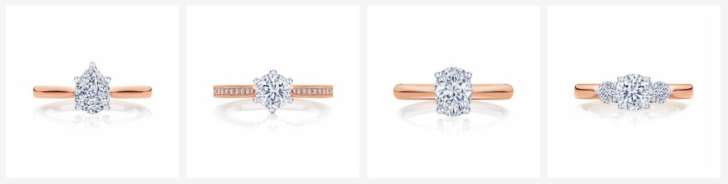 rose gold engagement rings