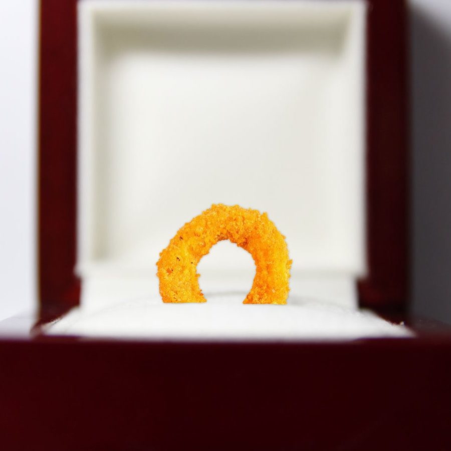 Burger ring - temporary engagement ring idea