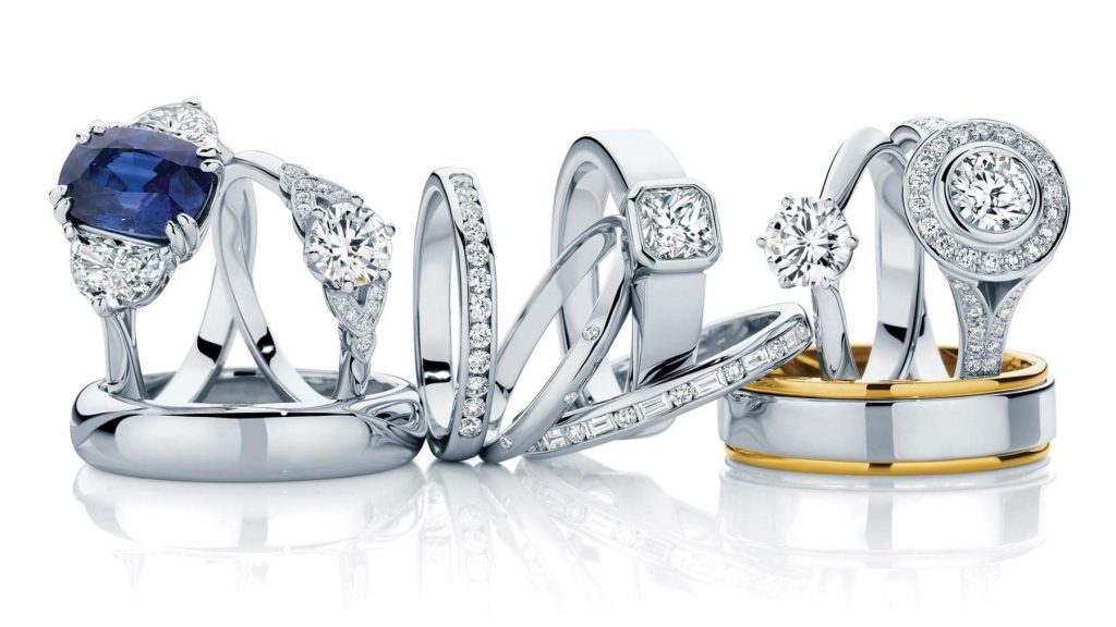 beautiful engagement and wedding rings