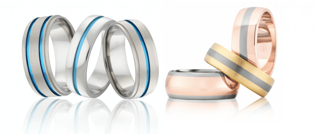 Titanium wedding rings