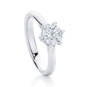 White gold ballerina Engagement Ring