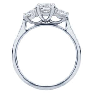 Swing Trio Platinum Engagement Ring
