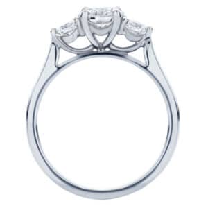 Swing Trio Platinum Engagement Ring