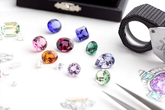 An array of exceptional quality gemstones that have been sourced ethically