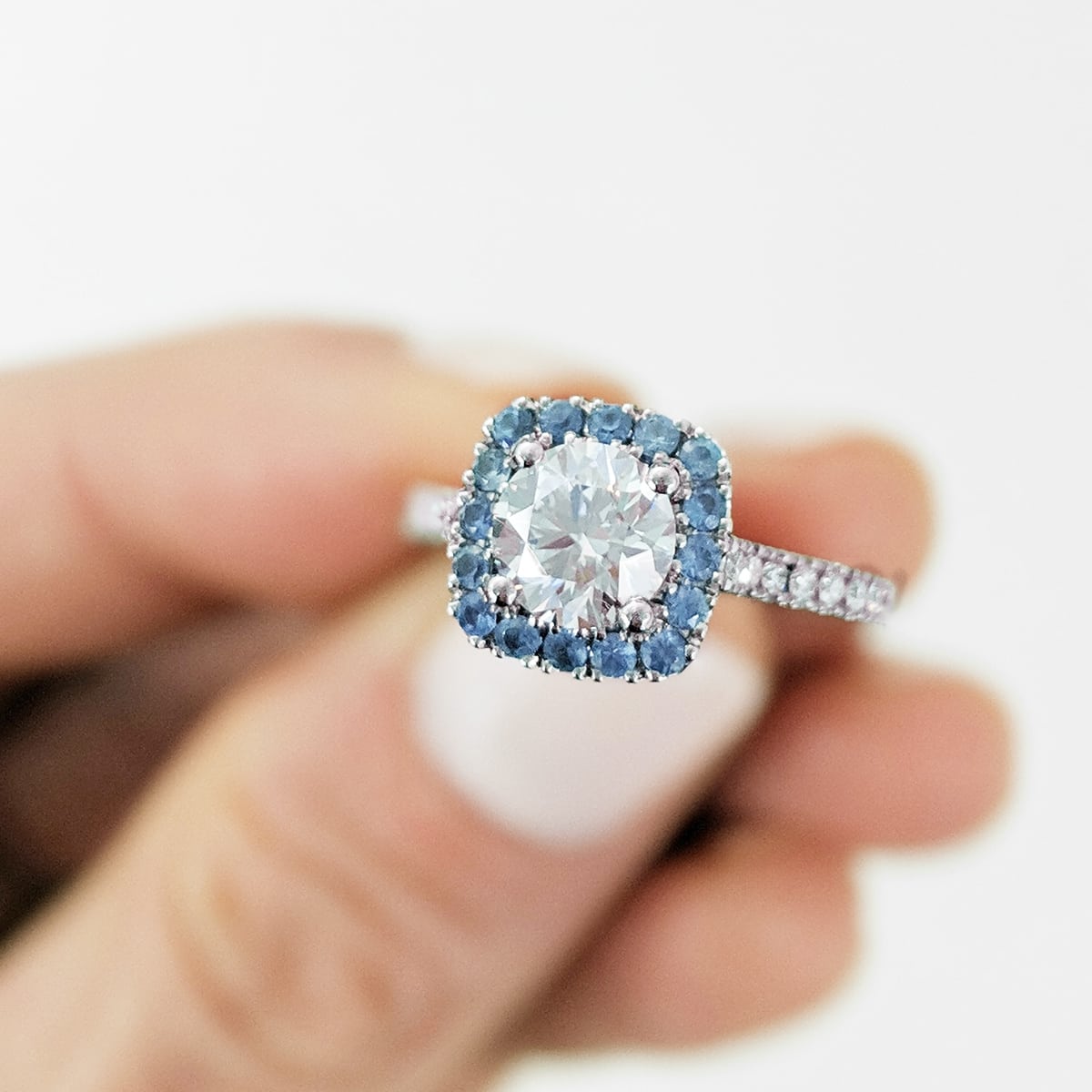 Blue Diamond engagement ring
