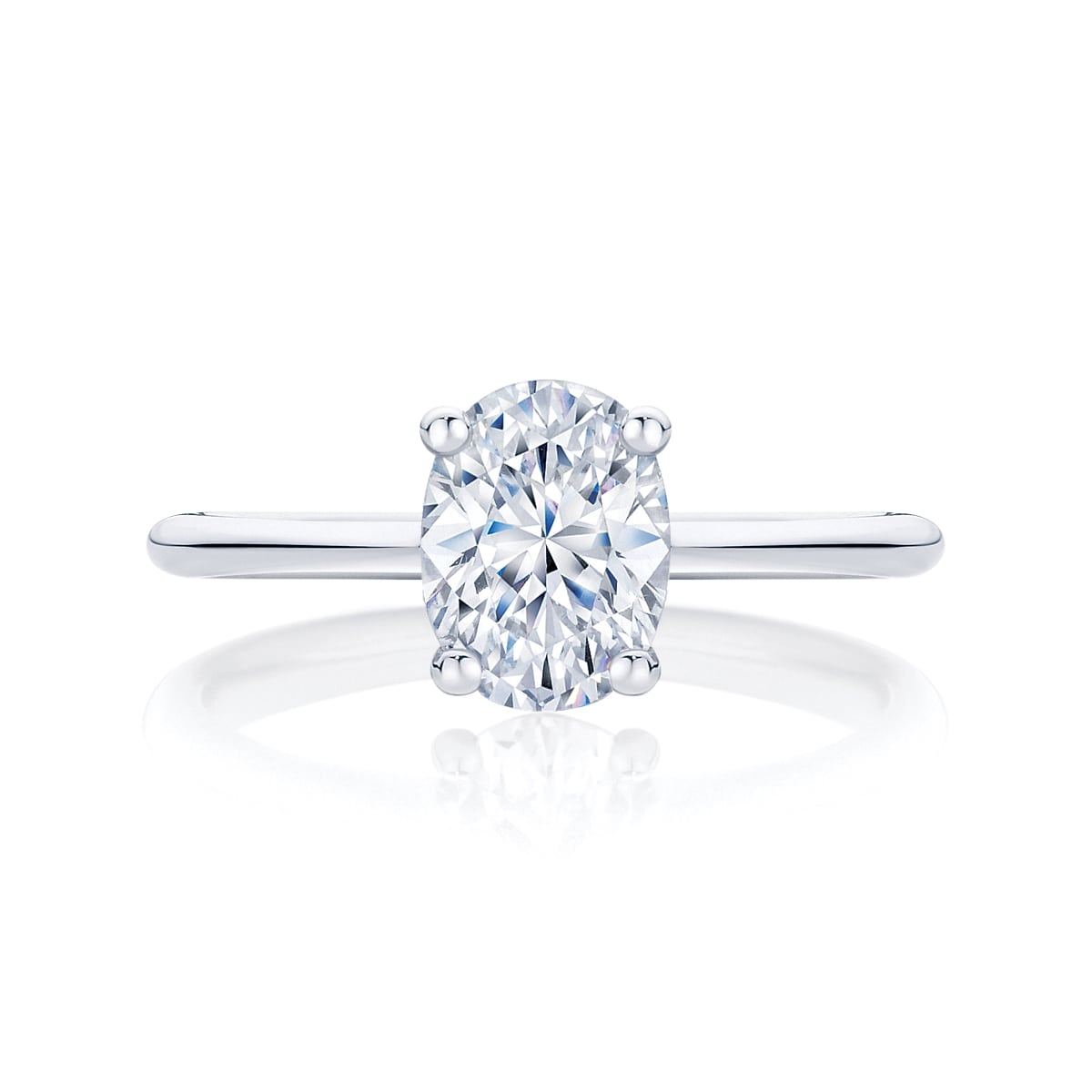 Oval Cut Engagement Ring Platinum | Oval Solitaire
