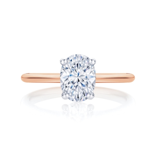 Oval Cut Engagement Ring Rose Gold | Oval Solitaire