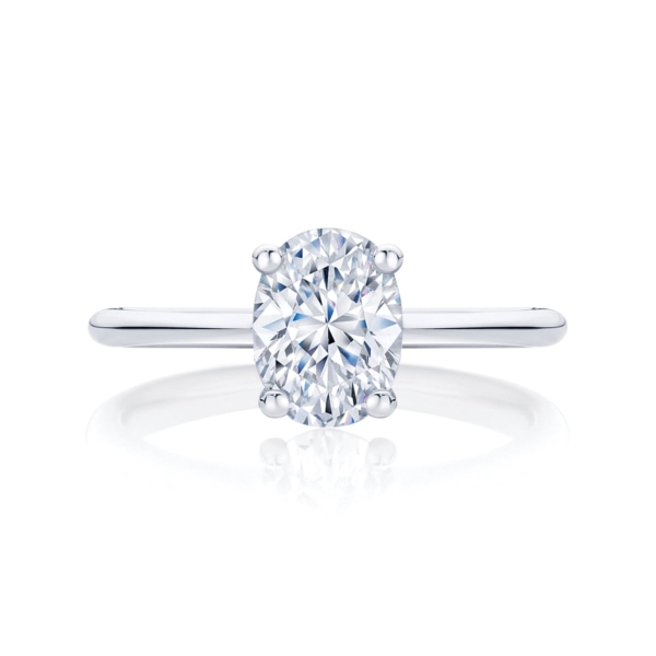 Oval Cut Engagement Ring White Gold | Oval Solitaire