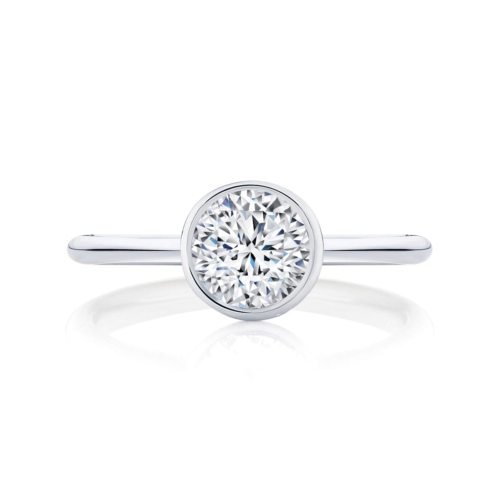 Bezel set solitaire engagement ring