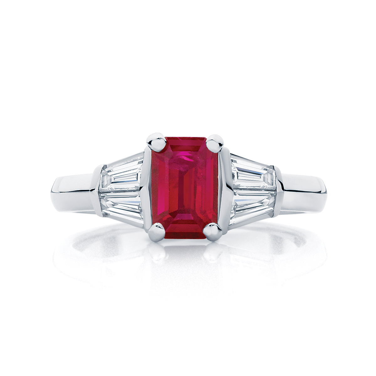 Emerald Other Engagement Ring Platinum | Affection