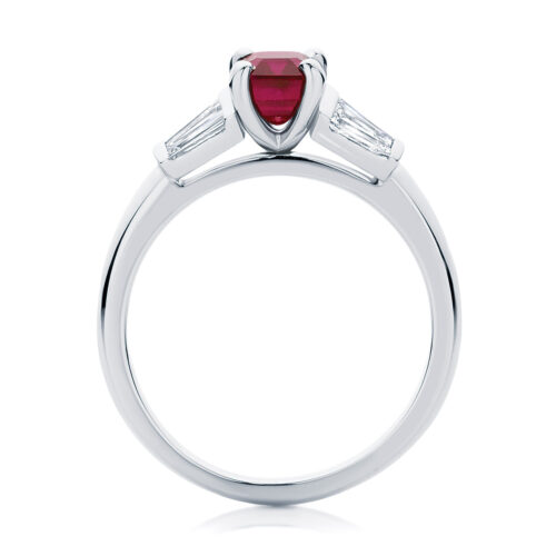 Emerald Other Engagement Ring Platinum | Affection