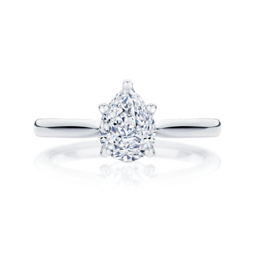 Pear Solitaire Engagement Ring Platinum | Ballerina (Pear)