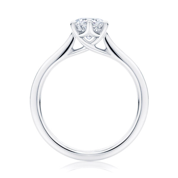 Round Solitaire Engagement Ring Platinum | Ballerina