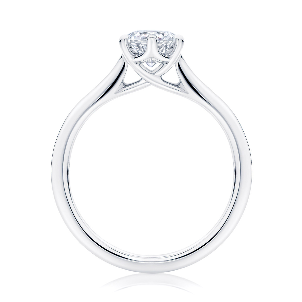 Round Solitaire Engagement Ring Platinum | Ballerina