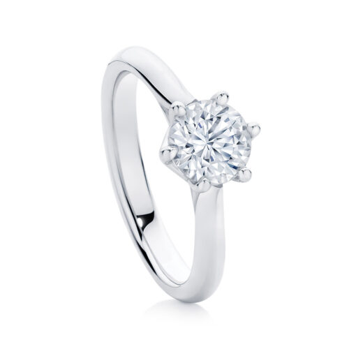 Round Solitaire Engagement Ring Platinum | Ballerina