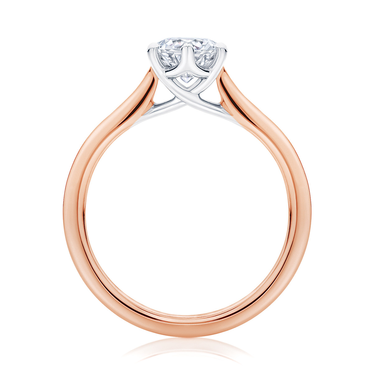 Round Solitaire Engagement Ring Rose Gold | Ballerina