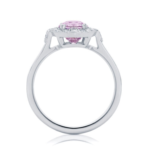 Oval Halo Engagement Ring Platinum | Belle