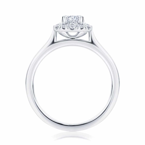 Oval Halo Engagement Ring White Gold | Bloom