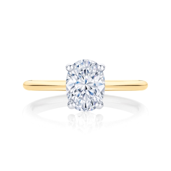 Oval Cut Engagement Ring Yellow Gold | Oval Solitaire