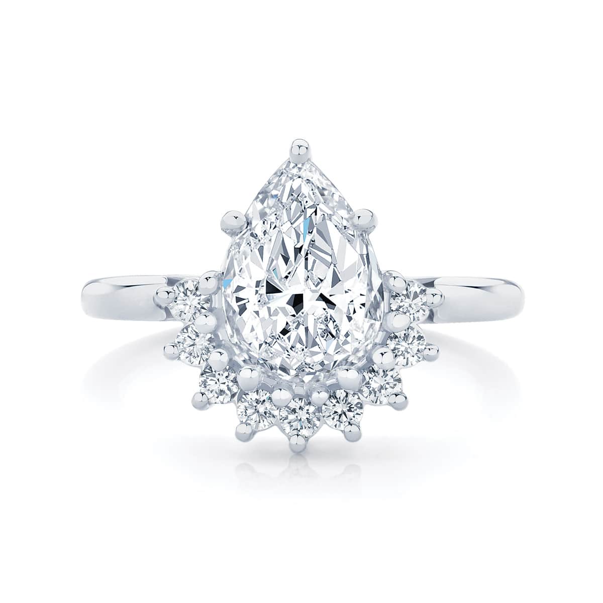 Pear shaped diamond ring cheap settings