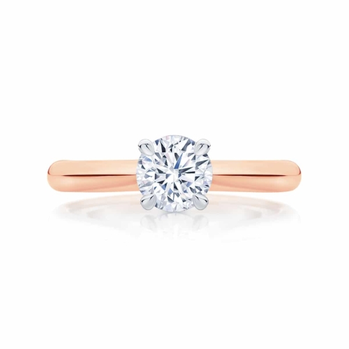 Round Solitaire Engagement Ring Rose Gold | Cupid