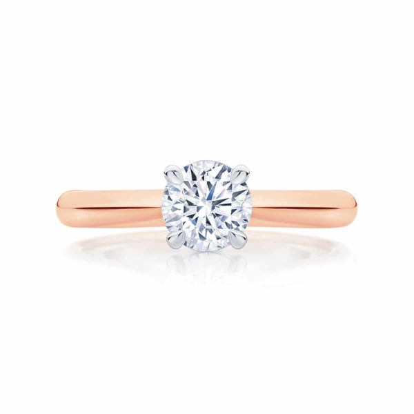 Round Solitaire Engagement Ring Rose Gold | Cupid