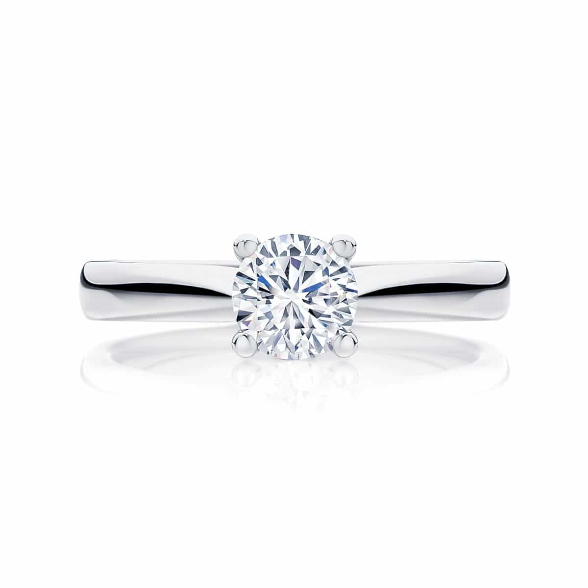 Round Solitaire Engagement Ring Platinum | Delta