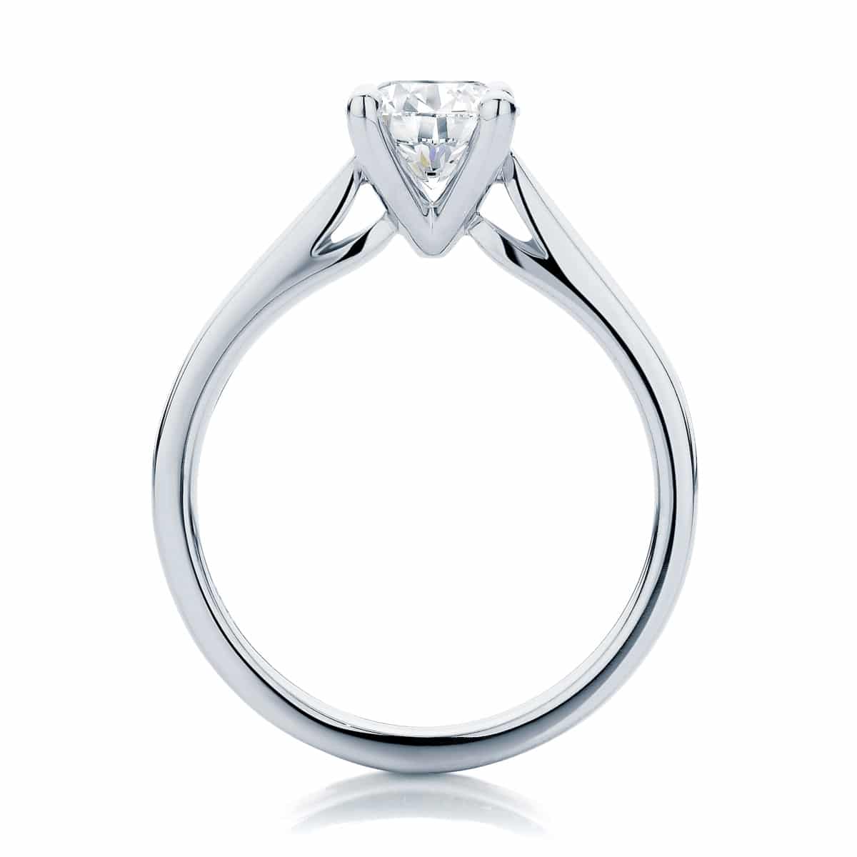 Round Solitaire Engagement Ring Platinum | Delta