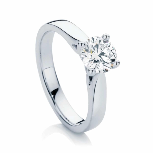 Round Solitaire Engagement Ring White Gold | Delta
