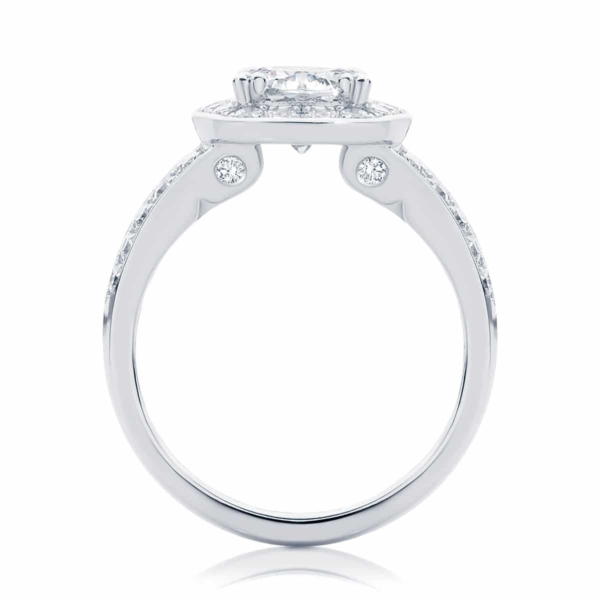 Halo Engagement Ring White Gold | Diamond Sky
