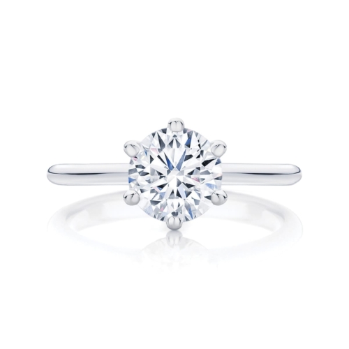 Round Solitaire Engagement Ring Platinum | Elegance