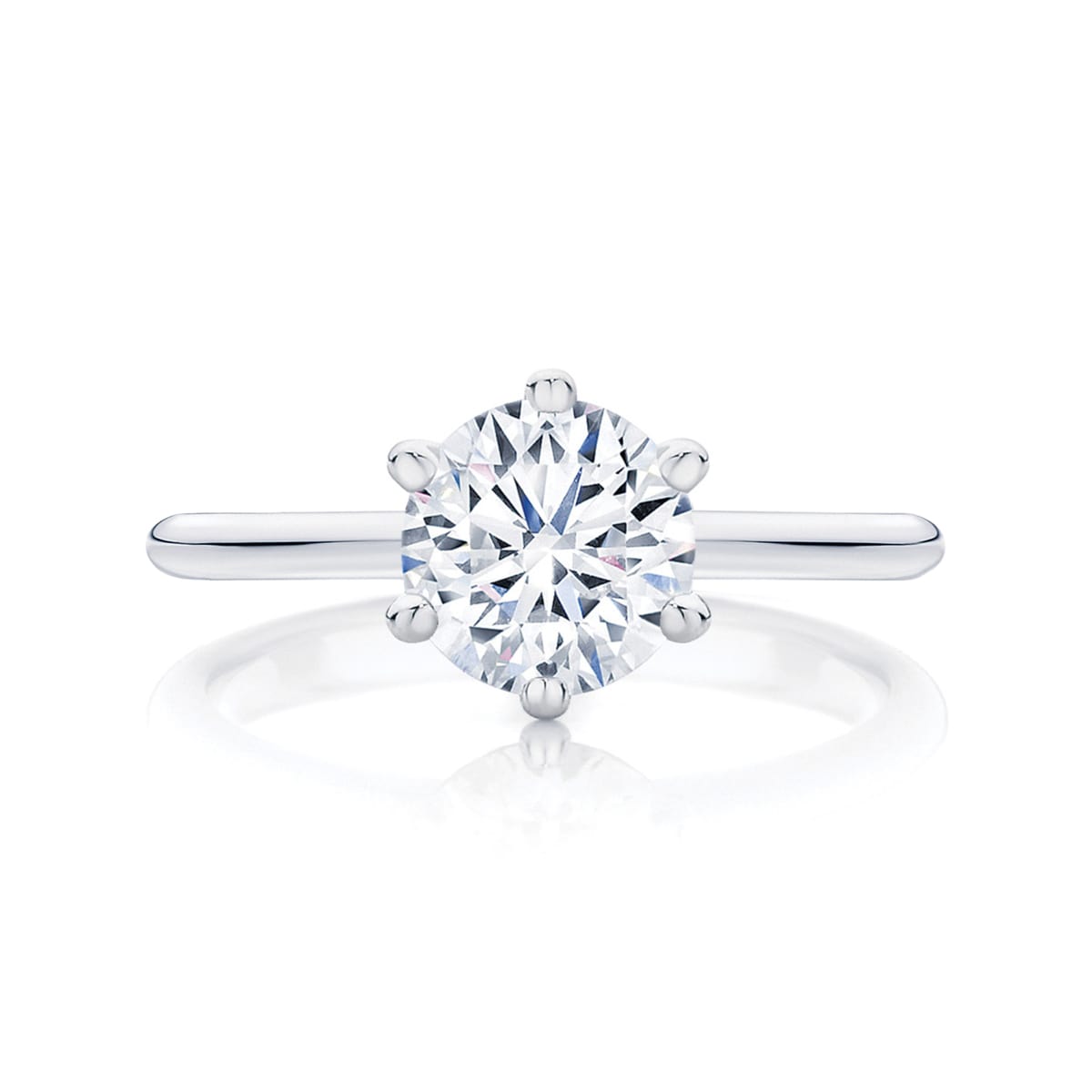 Round Solitaire Engagement Ring Platinum | Elegance