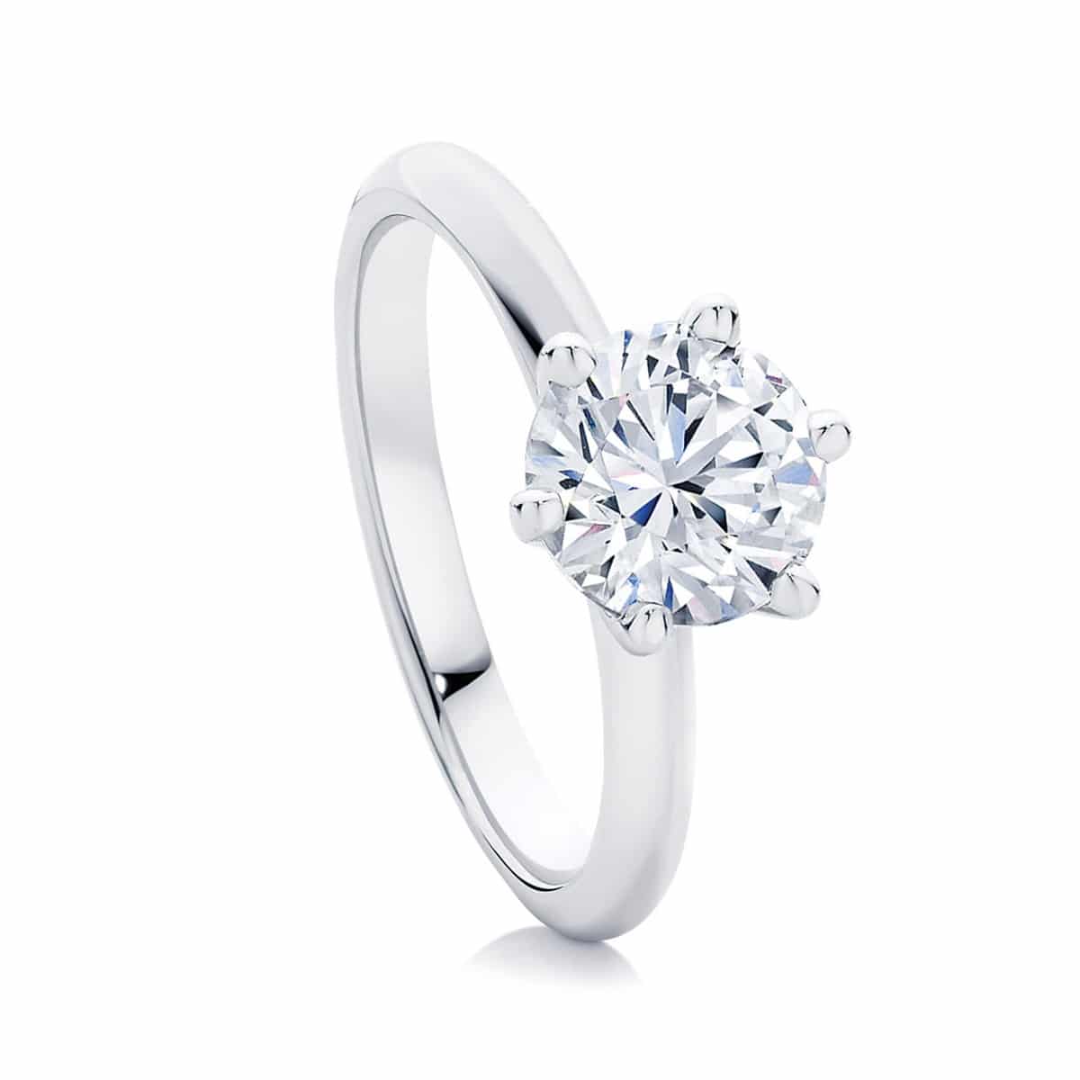 Round Solitaire Engagement Ring Platinum | Elegance