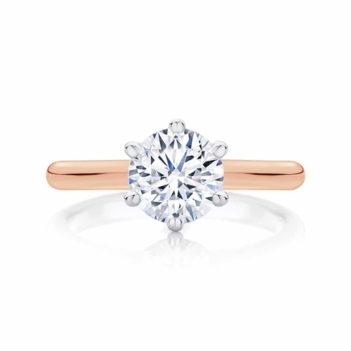 Rose gold engagement ring