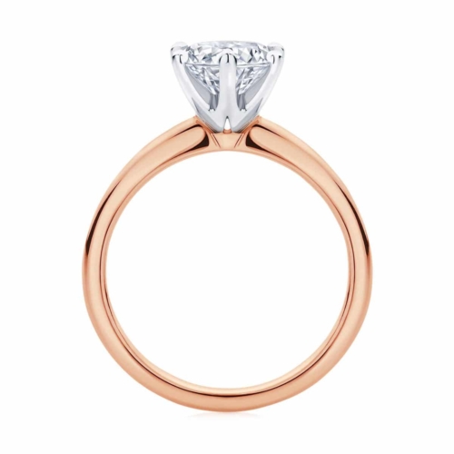 Round Solitaire Engagement Ring Rose Gold | Elegance